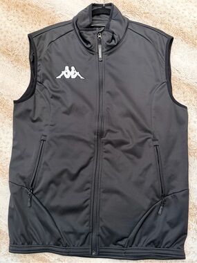 Kappa Men’s Black Full-Zip Athletic Vest